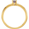 14k Yellow Gold Genuine Alexandrite "June" Youth Birthstone Ring, Size 3