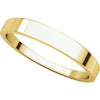 14k Yellow Gold 3mm Flat Tapered Band, Size 6