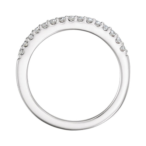 14k White Gold 1/4 CTW Diamond Band for 5.75mm Engagement Size 7