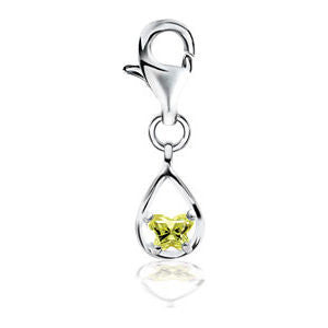 Sterling Silver August Bfly® CZ Birthstone Charm