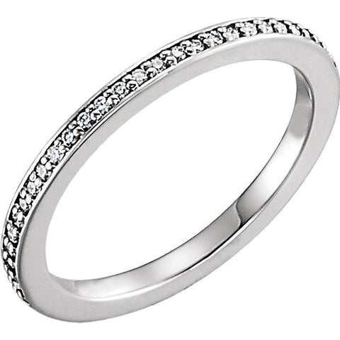 Platinum 1/6 CTW Diamond Band, Size 7