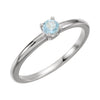 Sterling Silver Imitation Blue Zircon "December" Kid's Birthstone Ring, Size 3