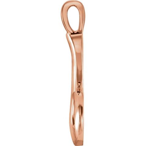 14k Rose Gold Freeform Pendant