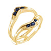 Genuine Sapphire Solitaire Enhancer in 14k Yellow Gold ( Size 6 )