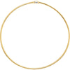 14K Yellow & White 3mm Two-Tone Reversible Omega 16" Chain
