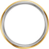 14K Yellow & White 6mm Milgrain Band Size 11
