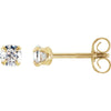 14K Yellow Gold 3mm Kids CZ Earrings