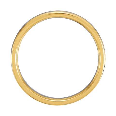 14K White & Yellow Gold 4mm Fluted Band Size 6