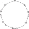 Sterling Silver CZ Necklace ( 36.00-Inch )