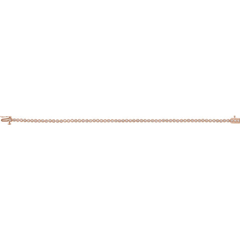 14k Rose Gold 1 CTW Diamond Line Bracelet