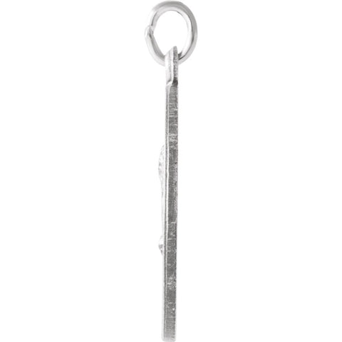 Sterling Silver 18mm Round St. Matthew Medal