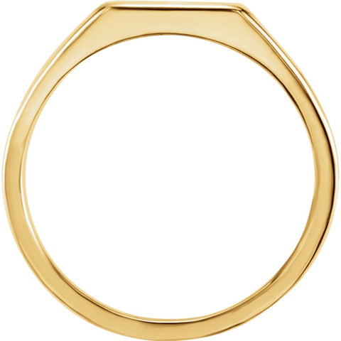 14k Yellow Gold Signet Ring, Size 11