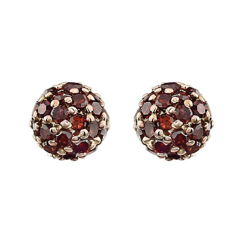 14k Rose Gold 1/3 CTW Brown Diamond Earrings