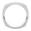 14k White Gold 3mm Square Comfort Fit Band, Size 6