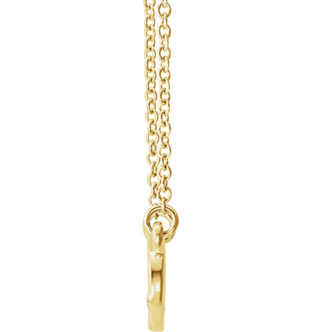 14k Yellow Gold Infinity-Inspired Knot Design 18" Necklace