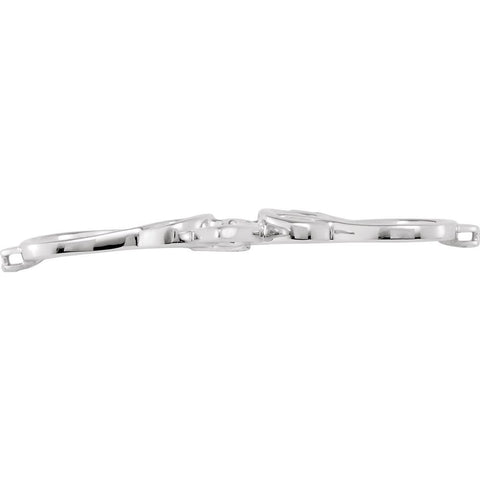 14k White Gold Bracelet Center