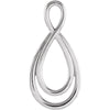 14K White Gold Freeform Pendant