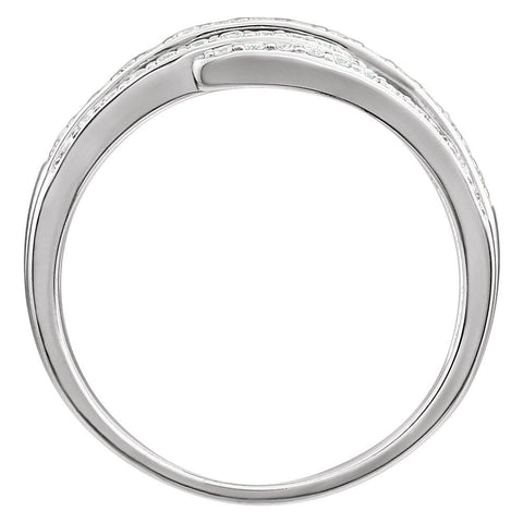 14k White Gold 1/2 CTW Diamond Ring, Size 7