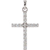 14k White Gold 1/3 ctw. Diamond Cross Pendant