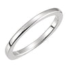 14k White Gold Euro Shank Band, Size 7