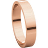 14k Rose Gold 4mm Flat Band, Size 7