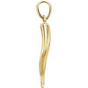 14k Yellow Gold 21.7mm Italian Horn Pendant