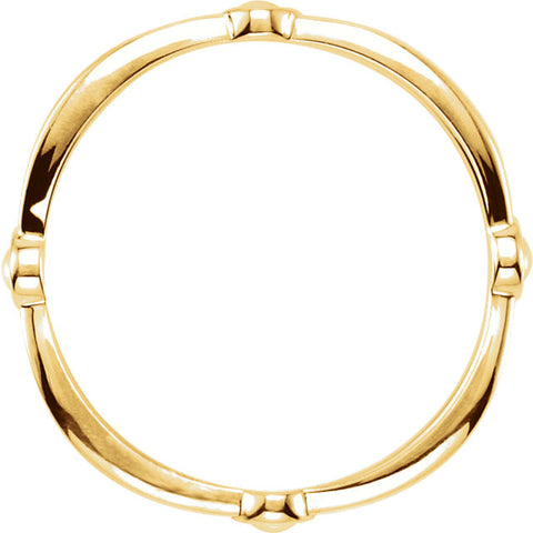 14k Yellow Gold Stackable Ring, Size 7