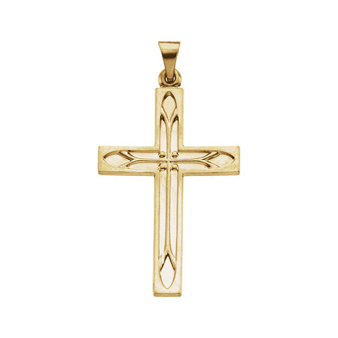 14k Yellow Gold Cross Pendant