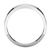 14k White Gold 6mm Flat Tapered Band, Size 8.5