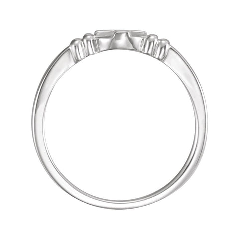 18k Yellow Gold Chastity Ring, Size 4