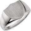 Sterling Silver Signet Ring for Men, Size 11