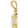 14k Yellow Gold Opal & .01 CTW Diamond Pendant