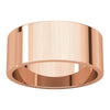 14k Rose Gold 8mm Flat Band, Size 11