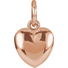 Posh Mommy Puffed Heart Charm in 14k Rose Gold