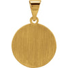 14k Yellow Gold 15mm Hollow Round St. Christopher Medal