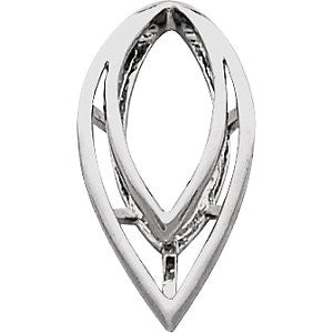 14k White Gold Pendant Enhancer