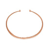 14k Rose Gold Hinged Cuff Bar Bracelet 7"