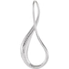 14K White Gold Teardrop Pendant