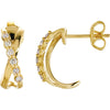 Pair of 1/4 CTTW Diamond Earrings in 14k Yellow Gold