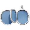 Sterling Silver Engraved Oval Locket