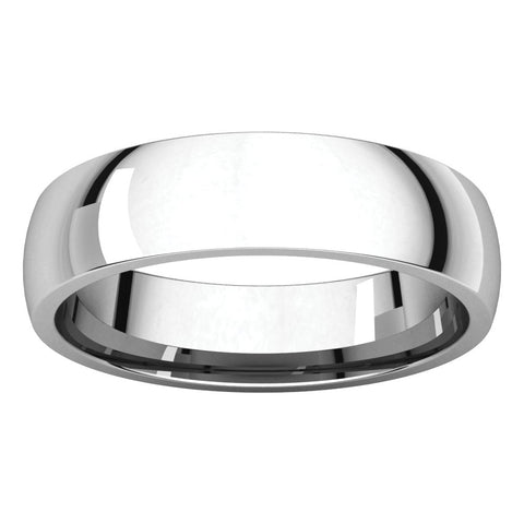 Sterling Silver 5mm Light Comfort Fit Band, Size 5