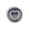 Sterling Silver 10.5x7.25mm Heart Cylinder Bead