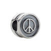 Sterling Silver 10.5x7mm Peace Sign Cylinder Bead