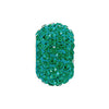 Kera Emerald-Colored Crystal Pave' Bead with May Birthstone in Sterling Silver