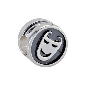 Sterling Silver 10.6mm Comedy/Tragedy Bead