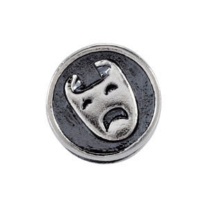 Sterling Silver 10.6mm Comedy/Tragedy Bead