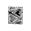 Sterling Silver 9.4x8.15mm Bead with Hearts