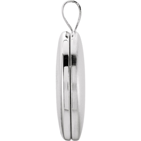 Sterling Silver Oval Cross Locket