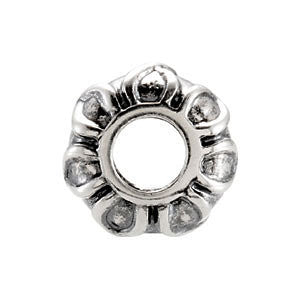 Sterling Silver 11.25x6.5mm Decorative Bead