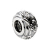 Sterling Silver 11x6.25mm Floral-Inspired Bead